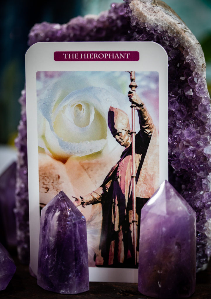 The Hierophant card from Brenda's Beauty of Tarot deck.
